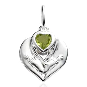 Peridot Heart Pendant in Sterling Silver 0.40 ctw