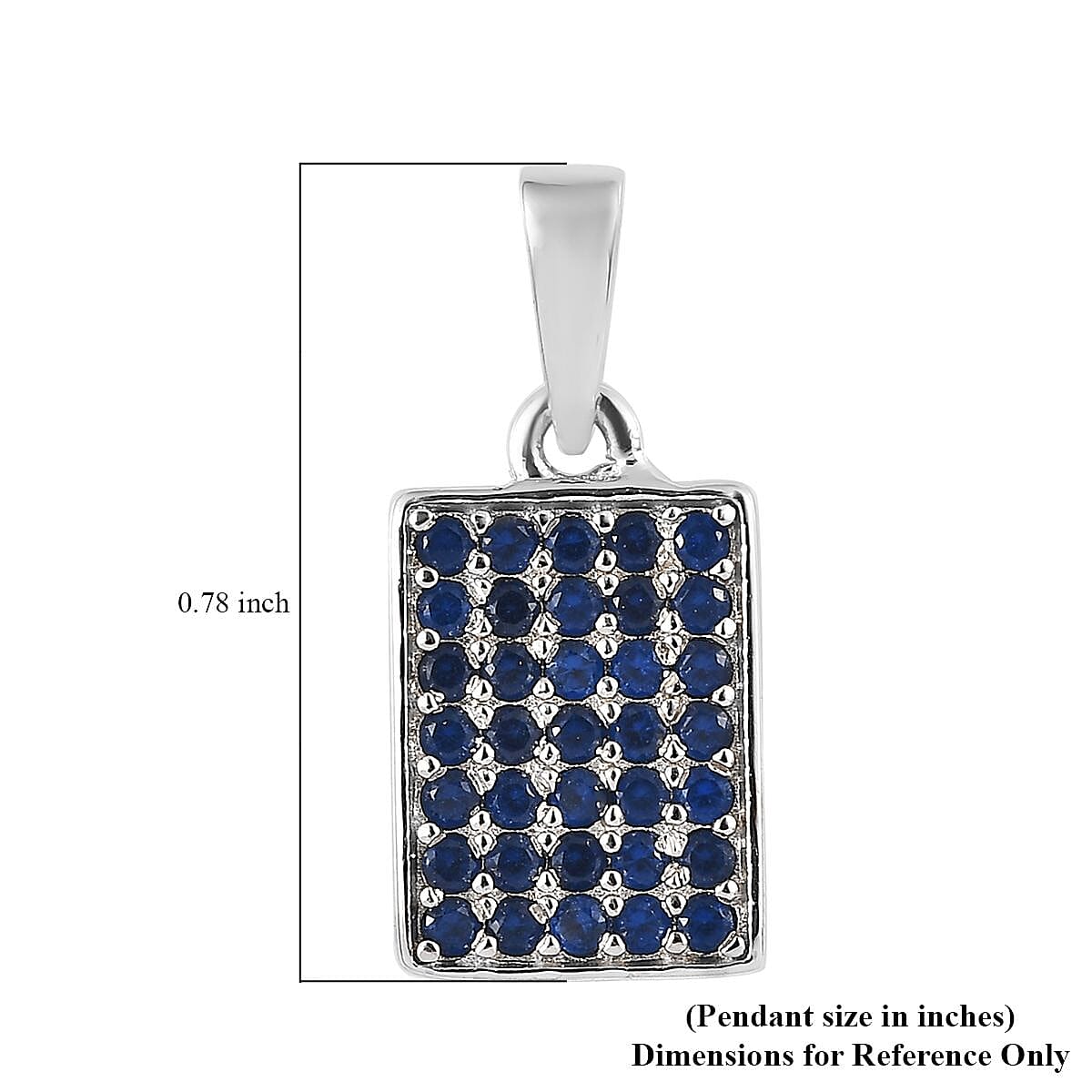 Karis Simulated Blue Diamond Cluster Pendant without Chain in Platinum Bond 0.40 ctw image number 5