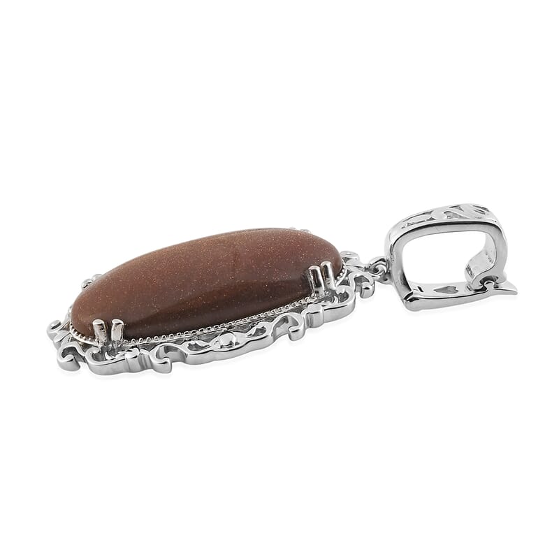 Karis Gold Sandstone 22.85 Pendant without Chain in Platinum Bond