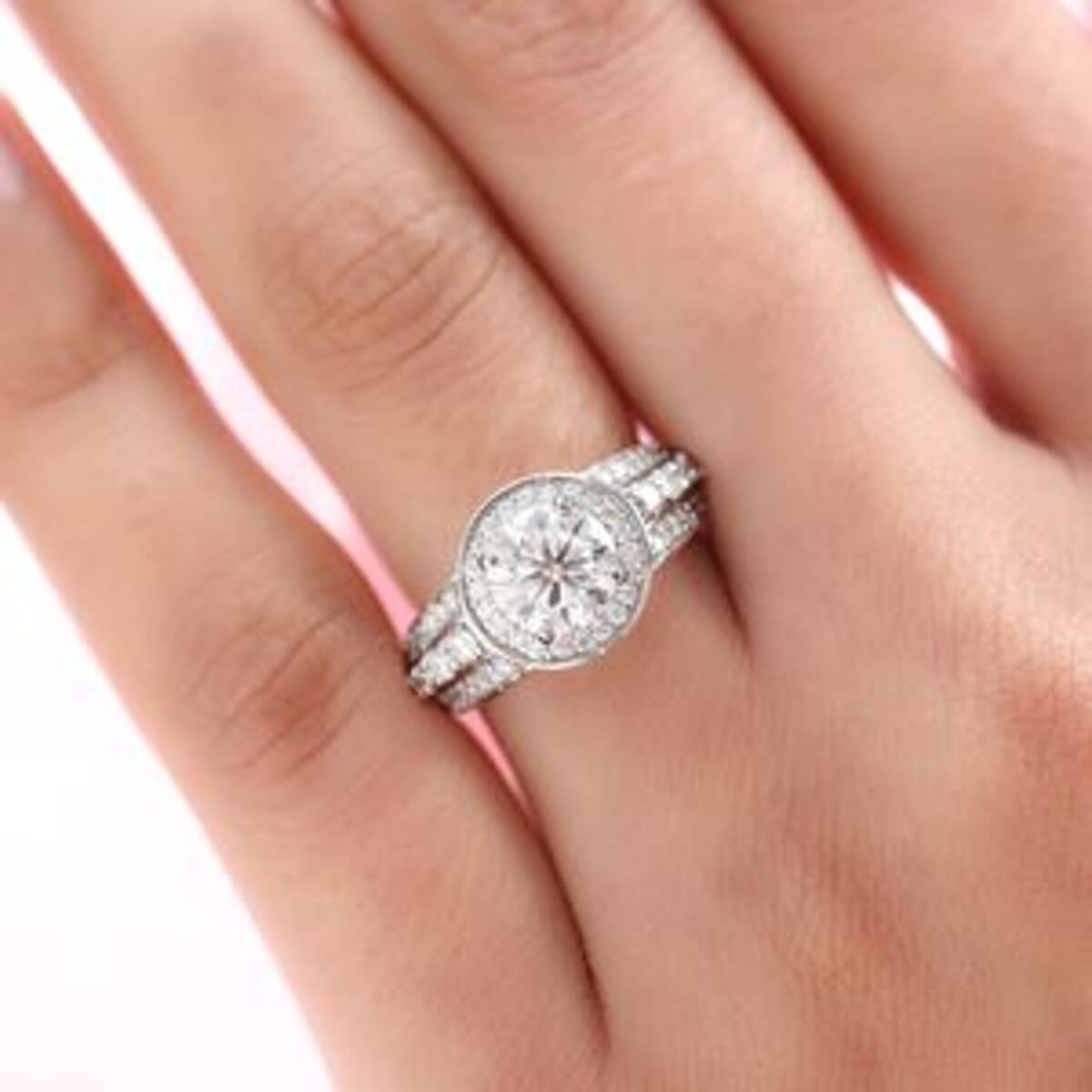 Moissanite 1.89 ctw Ring in Platinum Over Sterling Silver (Size 10) image number 2