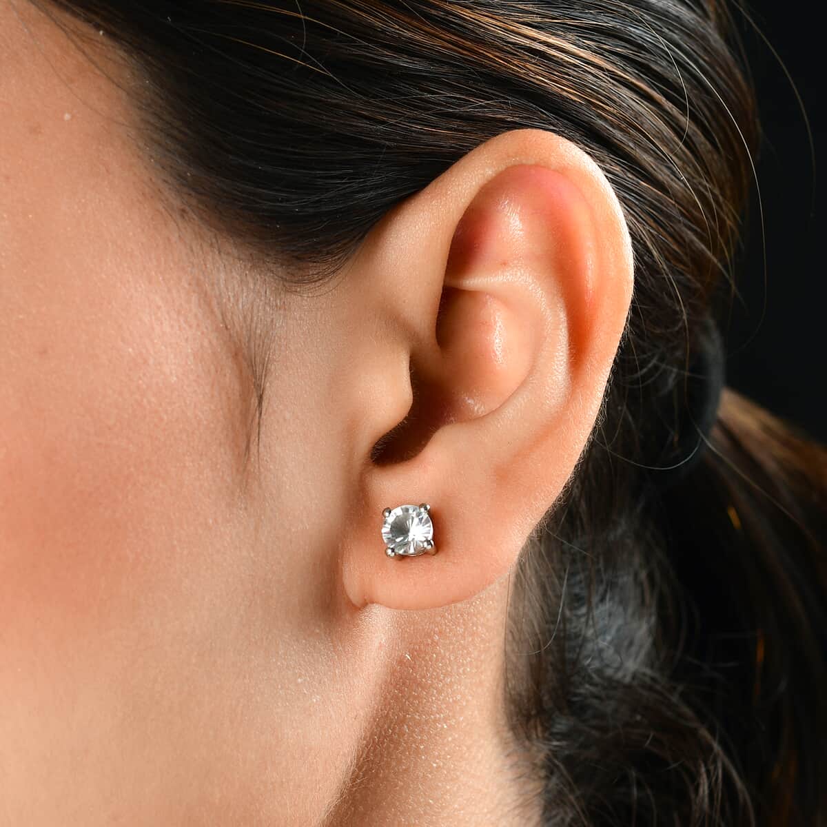 Petalite Stud Earrings in Platinum Over Sterling Silver 1.40 ctw image number 2