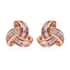 Natural Pink Diamond I3 Love Knot Stud Earrings in Vermeil Rose Gold Over Sterling Silver 0.25 ctw image number 0