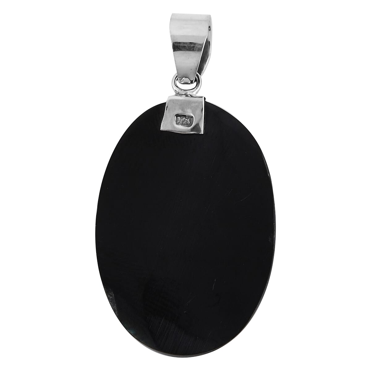 Abalone Shell Oval Shape Pendant in Sterling Silver