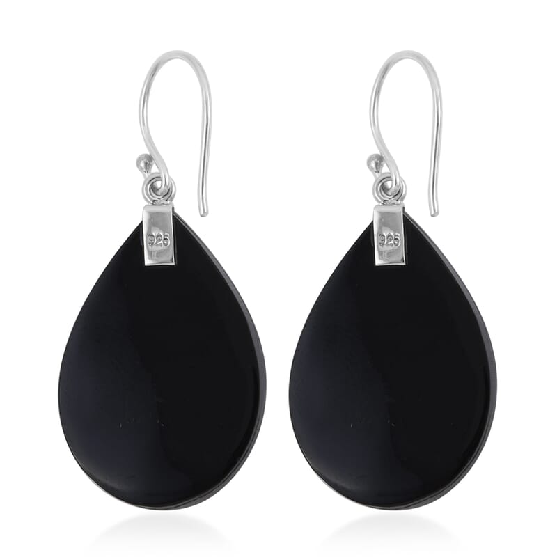 Abalone Shell Drop Earrings in Sterling Silver