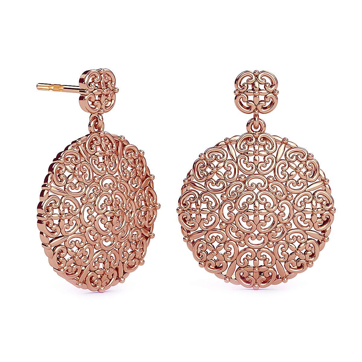 Karis Cluster Earrings in 18K RG Plated