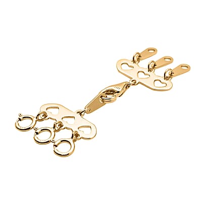 3 Row Hearts Layering Lock in 14K YG Over Sterling Silver with 9mm Lobster Lock and 3pc 5mm Spring Lock, Jewelry Lock, Jewelry Closure, Lobster Clasp Closure