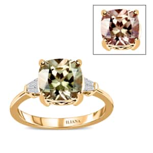 Iliana 18K Yellow Gold AAA Turkizite and G-H SI Diamond Ring (Size 5.5) 2.65 ctw
