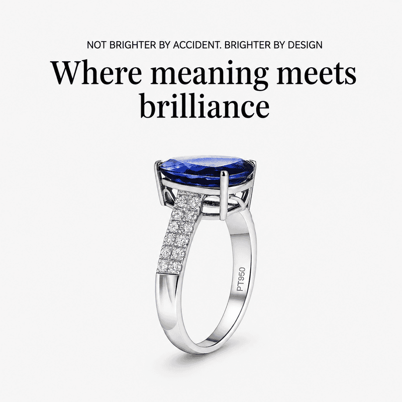 Certified and Appraised Rhapsody 950 Platinum AAAA Tanzanite and E-F VS Diamond Ring (Size 6.5) 5.50 Grams 3.60 ctw