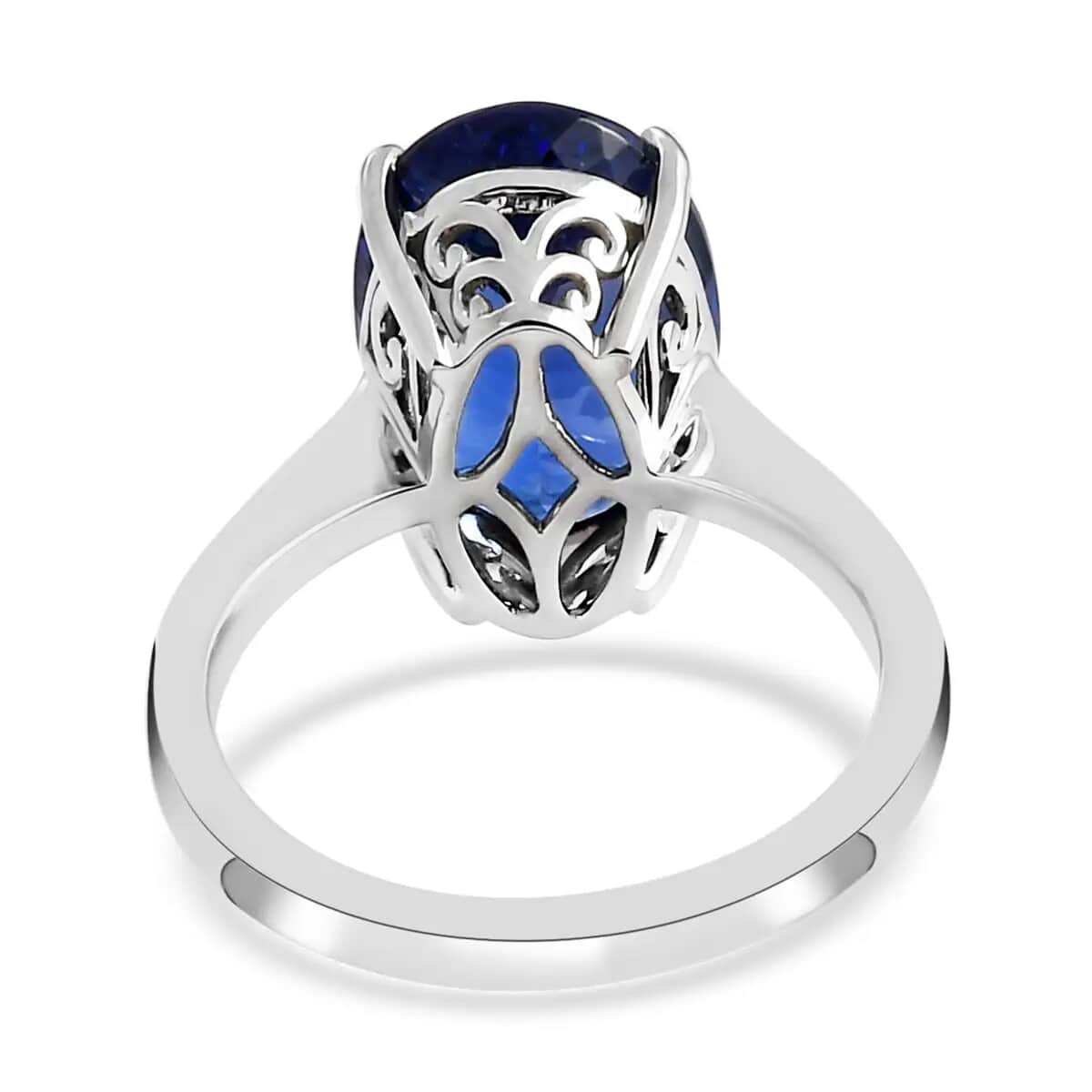 Rhapsody 950 Platinum AAAA Tanzanite Solitaire Ring (Size 7.5) 6.35 Grams 7.75 ctw image number 4