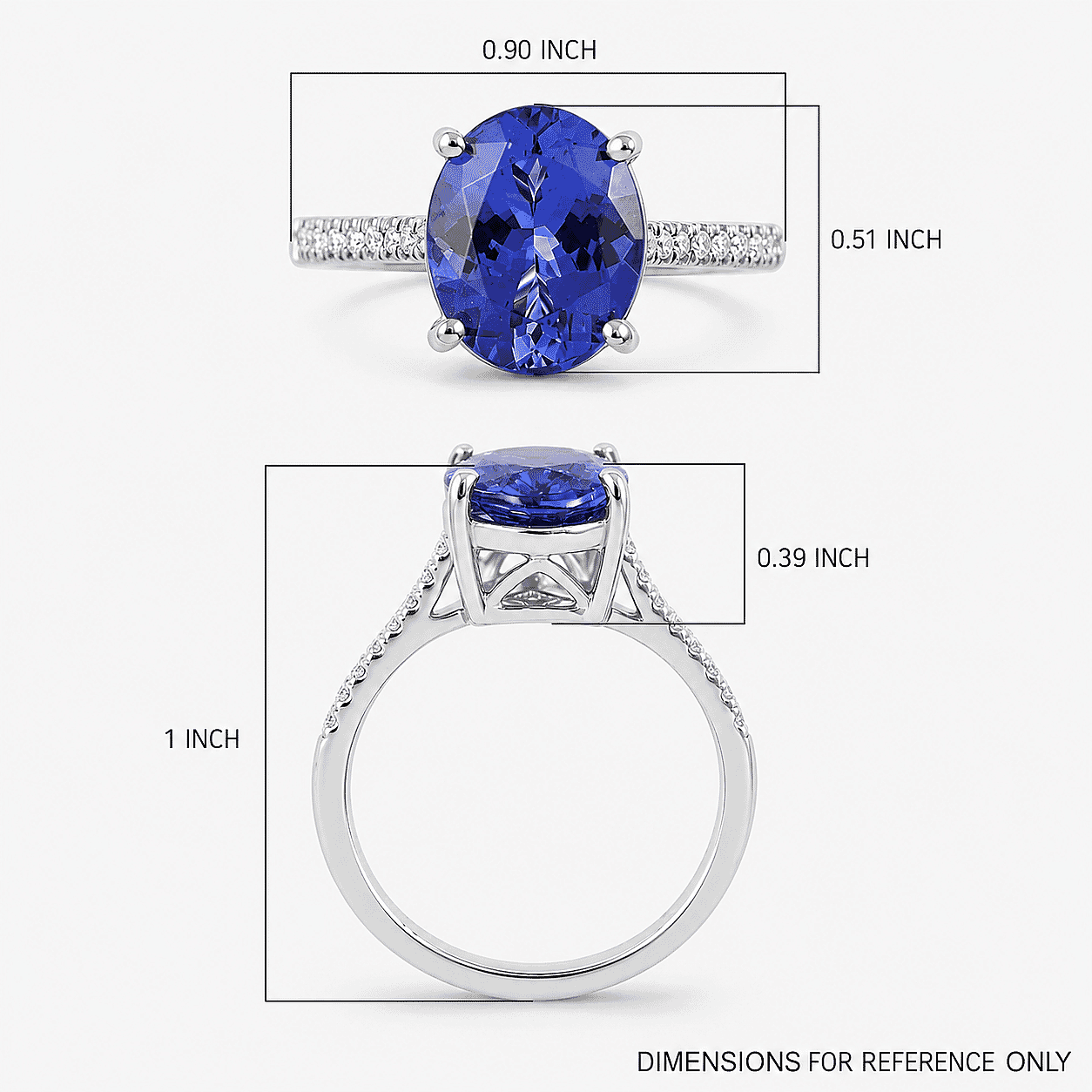 Rhapsody Certified and Appraised AAAA Tanzanite and E-F VS Diamond 4.10 ctw Accent Ring, 950 Platinum Ring, Gifts For Her 6.60 Grams (Size 7.5)