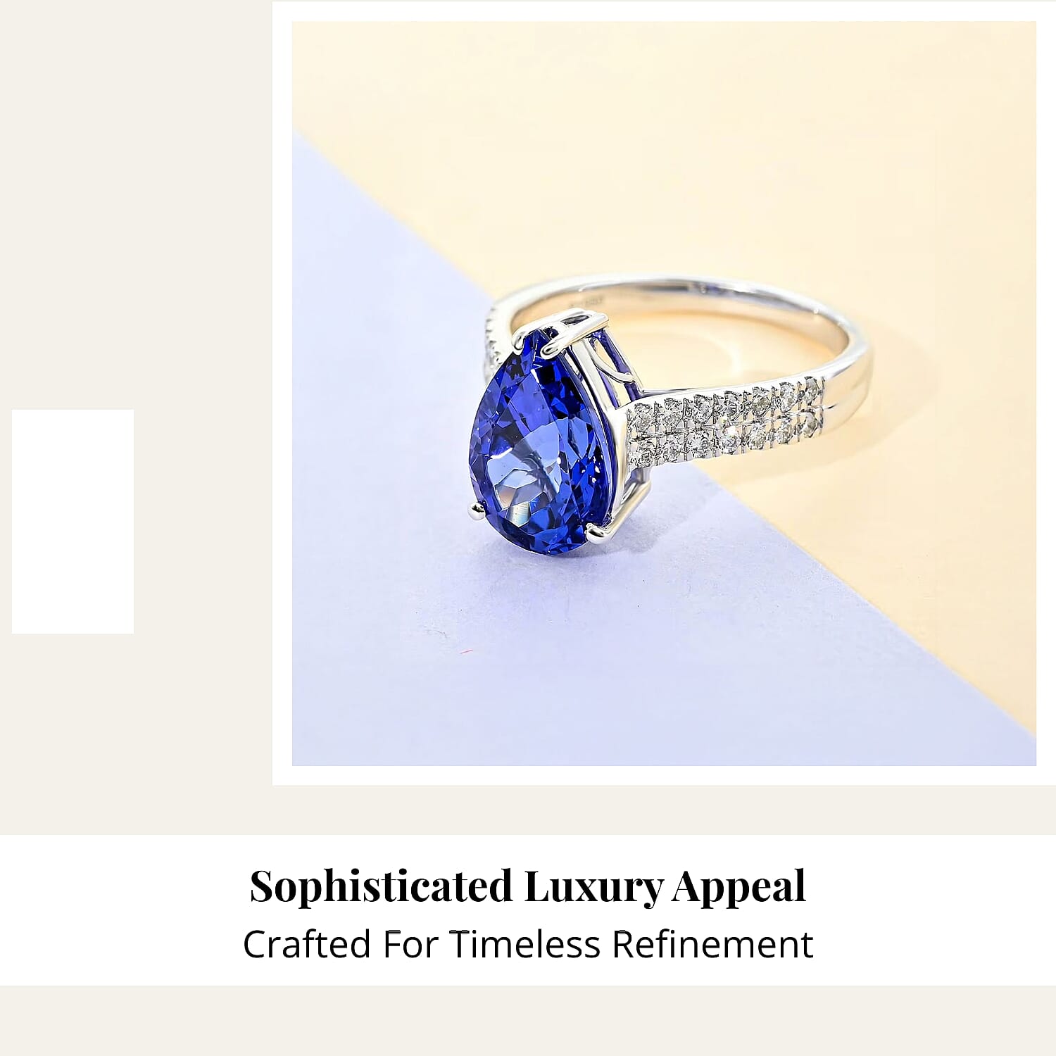 Certified and Appraised Rhapsody 950 Platinum AAAA Tanzanite and E-F VS Diamond Ring (Size 9.5) 5.50 Grams 3.60 ctw