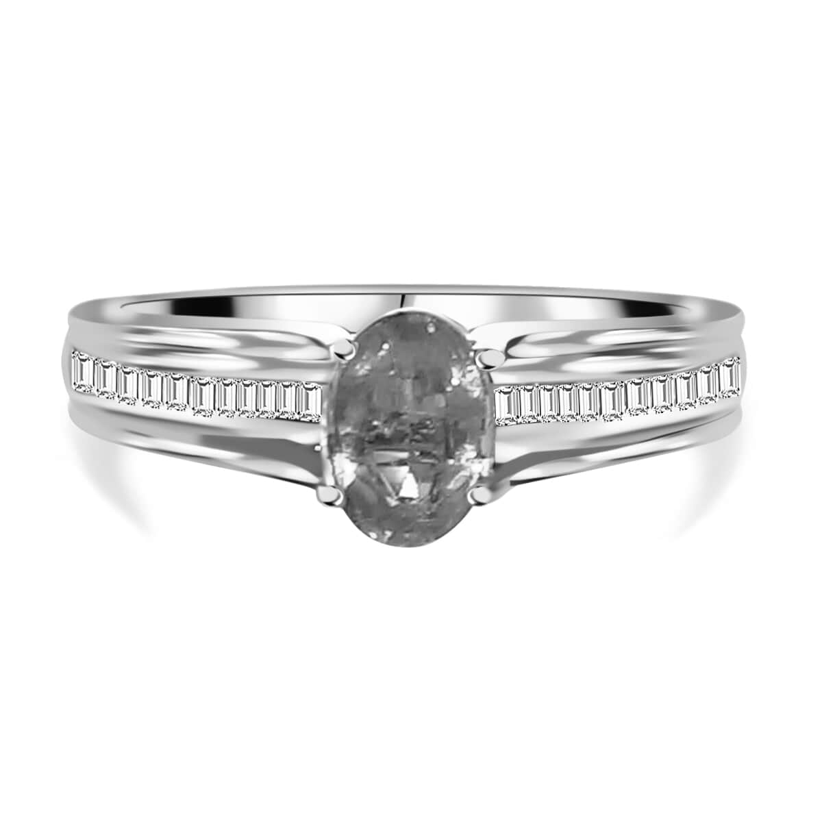 Rhapsody 950 Platinum AAAA Ethiopian Emerald and E-F VS2 Diamond Bridge Ring (Size 10.5) 4.50 Grams 1.00 ctw image number 0