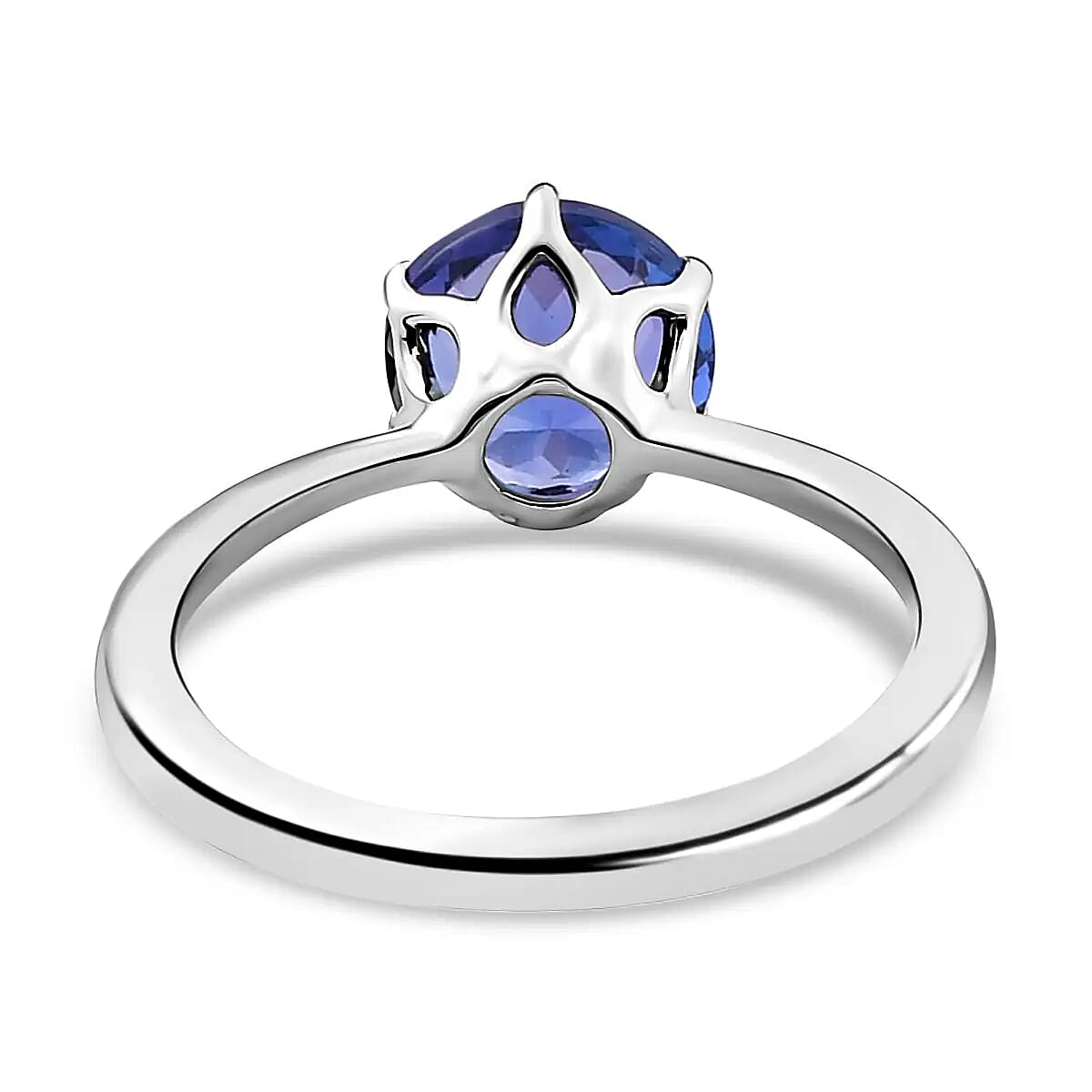 Rhapsody 950 Platinum AAAA Portuguese Cut 161 Facet Tanzanite Solitaire Ring (Size 10.5) 2.40 ctw image number 4