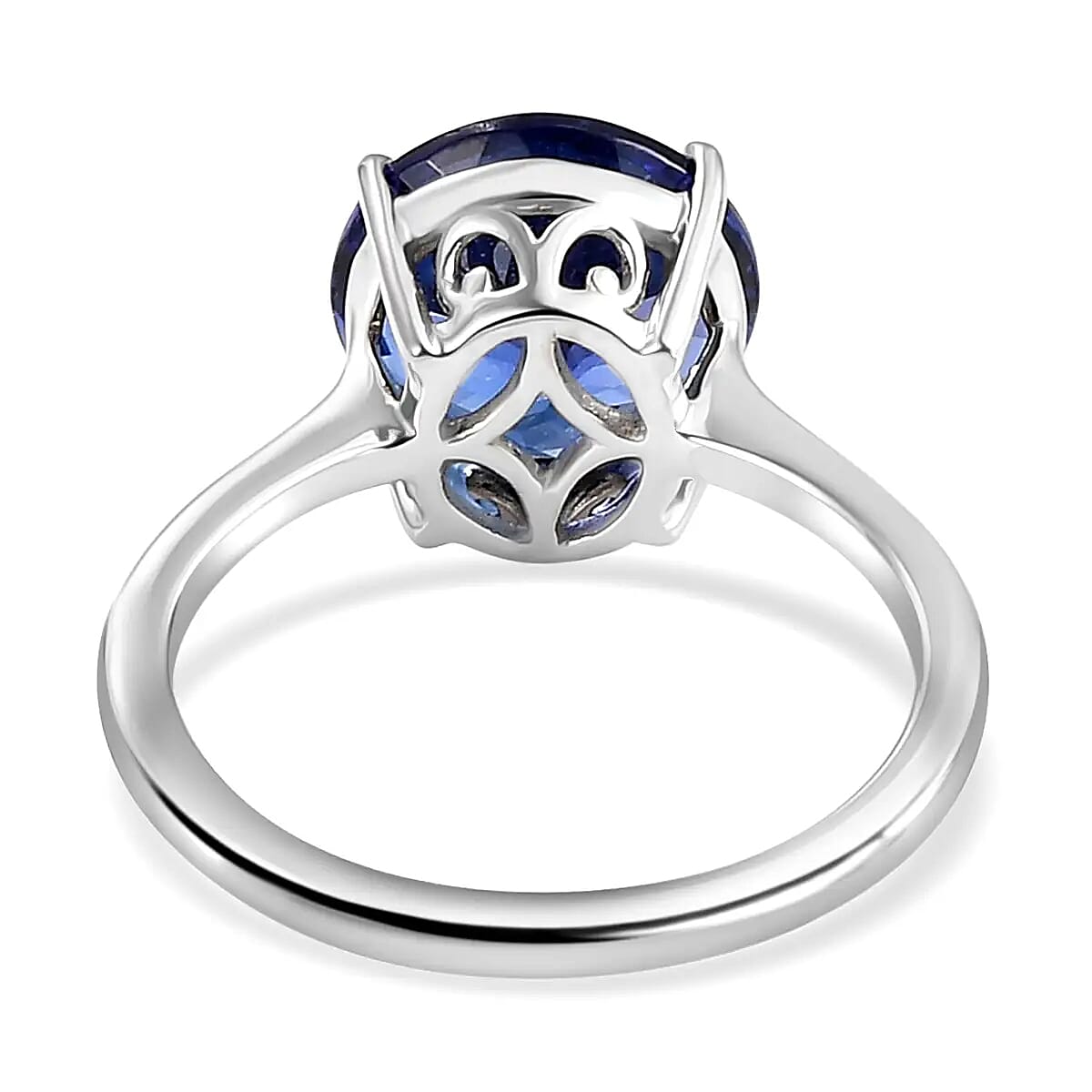 Rhapsody 950 Platinum AAAA Tanzanite Solitaire Ring, Promise Rings (Size 10.0) 5 Grams 4.85 ctw image number 4