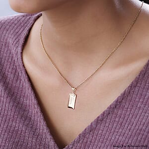 Iliana Rose Flower Bar Pendant without Chain in 18K Yellow Gold 1.60 Grams