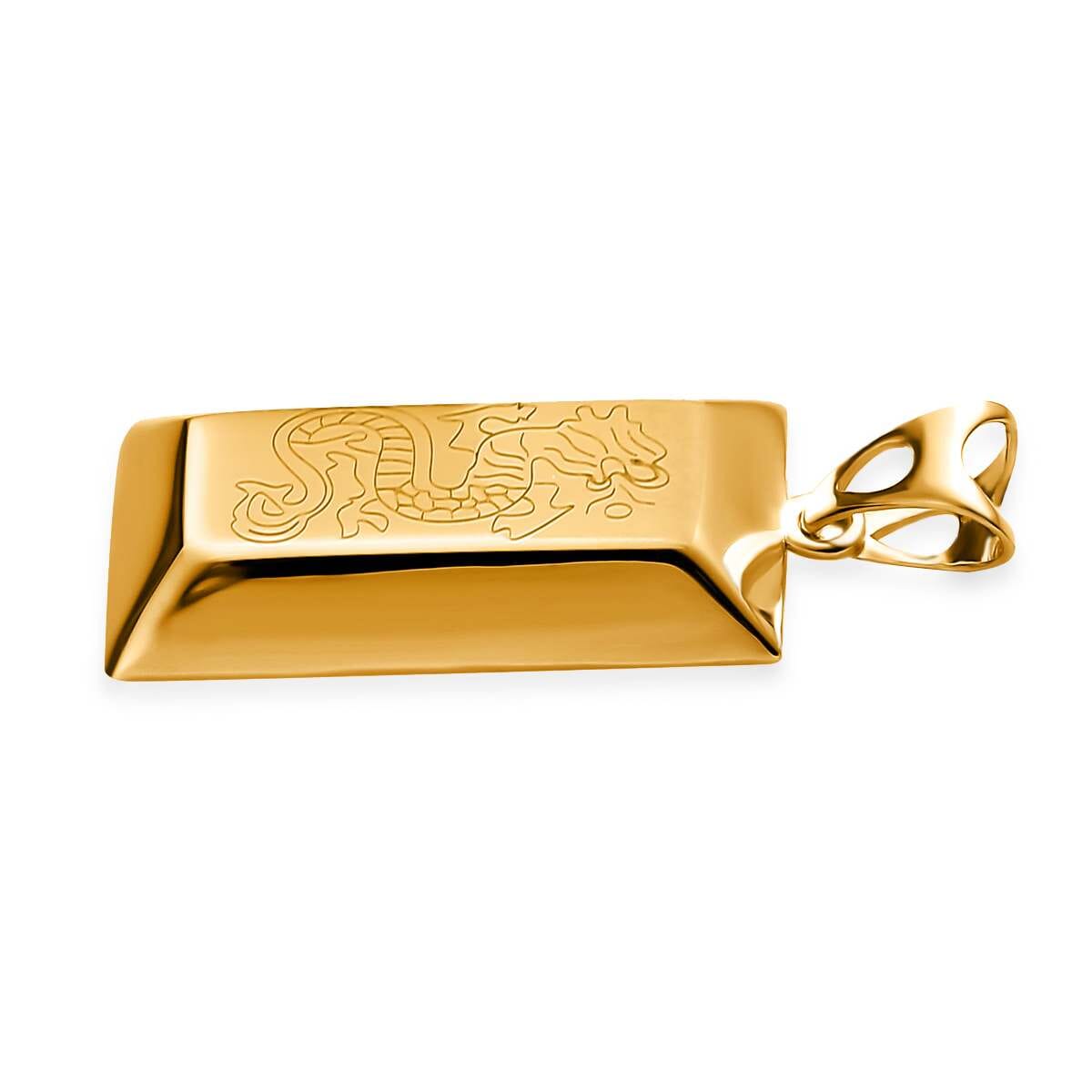 Iliana 18K Yellow Gold Bar Pendant 1.60 Grams image number 3