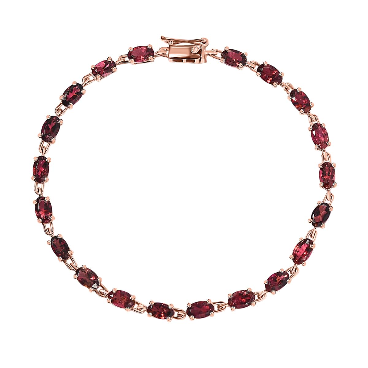 Luxoro 10K Rose Gold AAA Morro Redondo Pink Tourmaline Bracelet (6.50 In) 5.00 ctw image number 0
