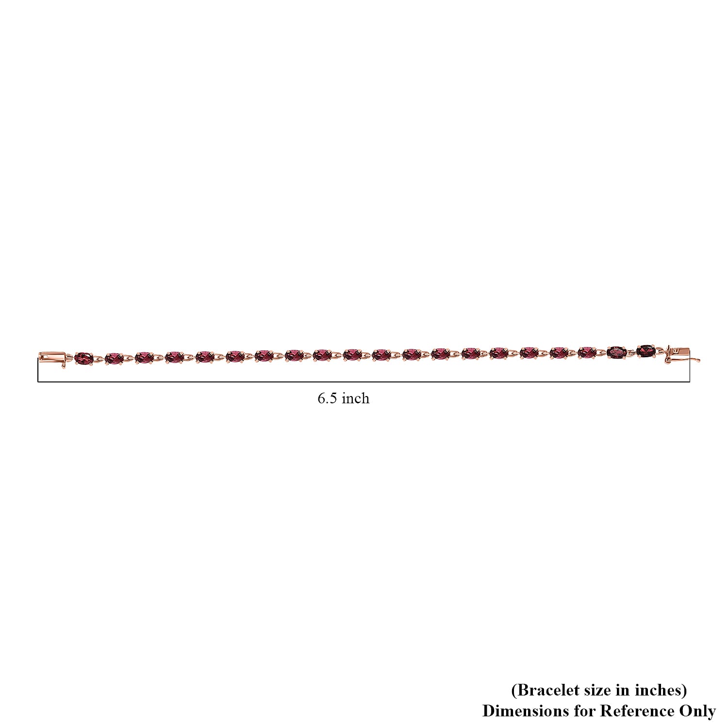 Luxoro 10K Rose Gold AAA Morro Redondo Pink Tourmaline Bracelet (6.50 In) 5.00 ctw