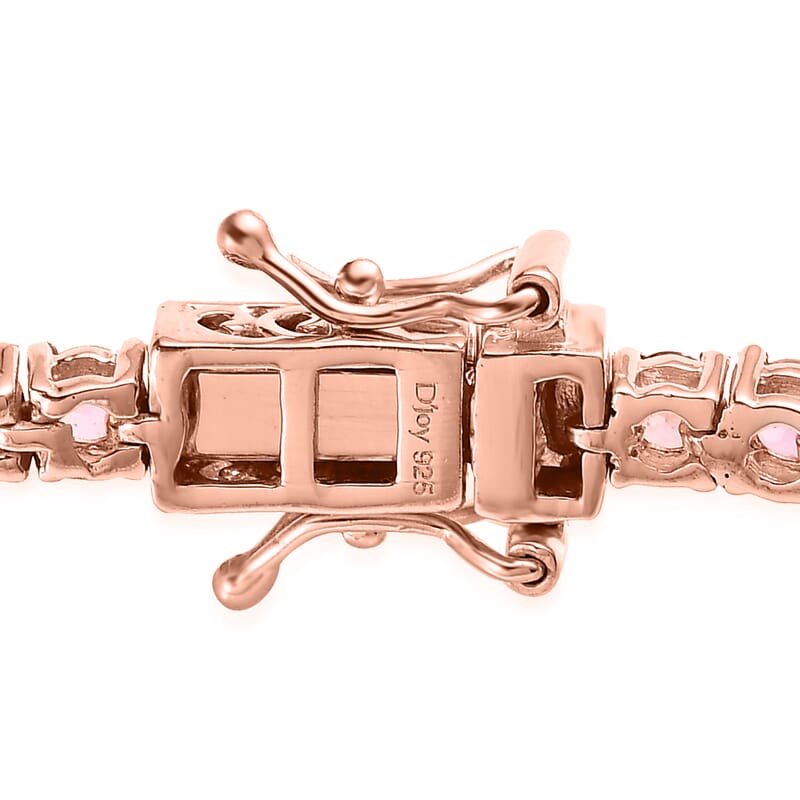 Premium Morro Redondo Pink Tourmaline Tennis Bracelet in Vermeil Rose Gold Over Sterling Silver (6.50 In) 5.50 ctw