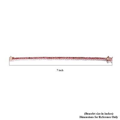 Premium Morro Redondo Pink Tourmaline Tennis Bracelet in Vermeil Rose Gold Over Sterling Silver (6.50 In) 5.50 ctw