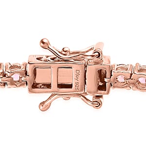 D'Joy Premium Morro Redondo Pink Tourmaline Tennis Bracelet in Vermeil Rose Gold Over Sterling Silver (7.25 In) 6.10 ctw