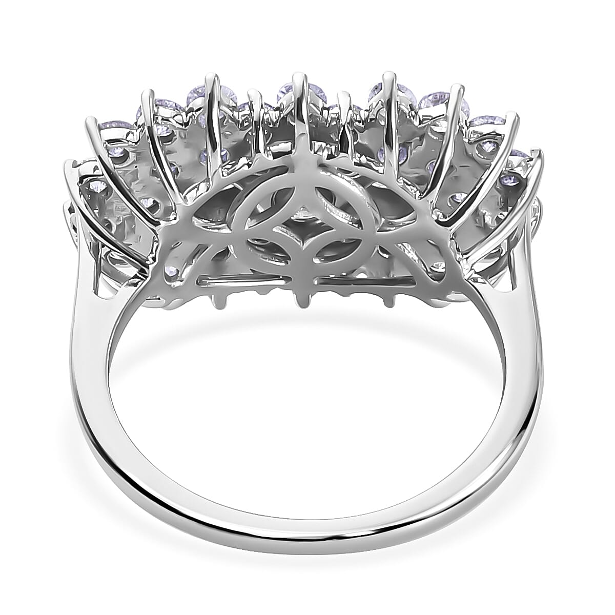 Luxoro 10K White Gold Diamond G-H I3 Ring (Size 10.5) 2.00 ctw image number 4