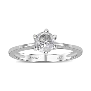 Luxoro G-H I3 Diamond 1.00 ctw Solitaire Ring in 10K White Gold (Size 8.5)