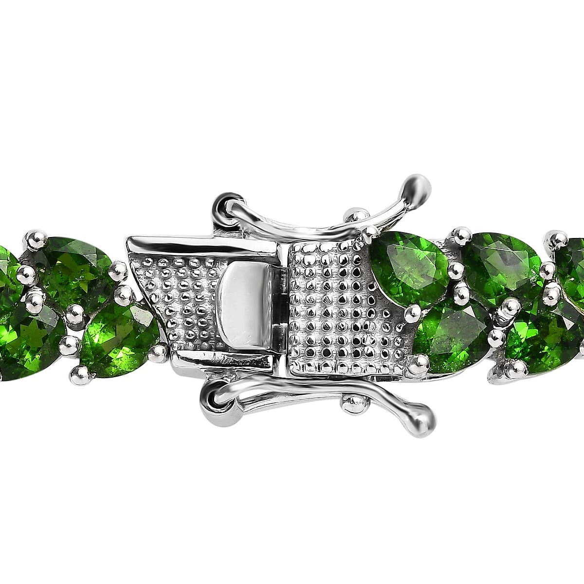 Chrome Diopside Tennis Necklace 18 Inches in Platinum Over Sterling Silver 39.65 ctw image number 4