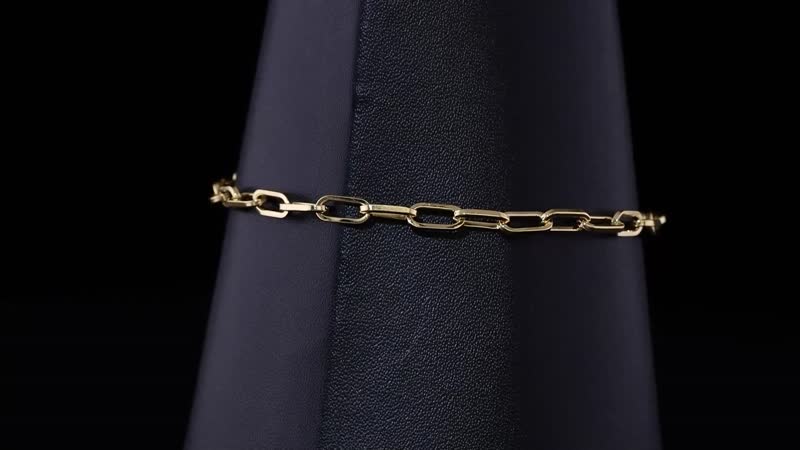 14K Yellow Gold Over Sterling Silver Bracelet (7.50 In) 1.83 Grams