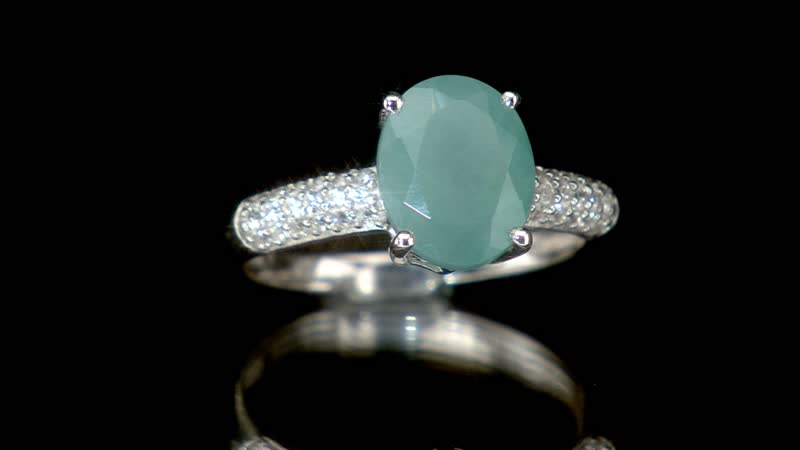 Premium Grandidierite and White Zircon Ring in Platinum Over Sterling Silver (Size 9.0) 3.15 ctw (Del. in 7-10 Days)
