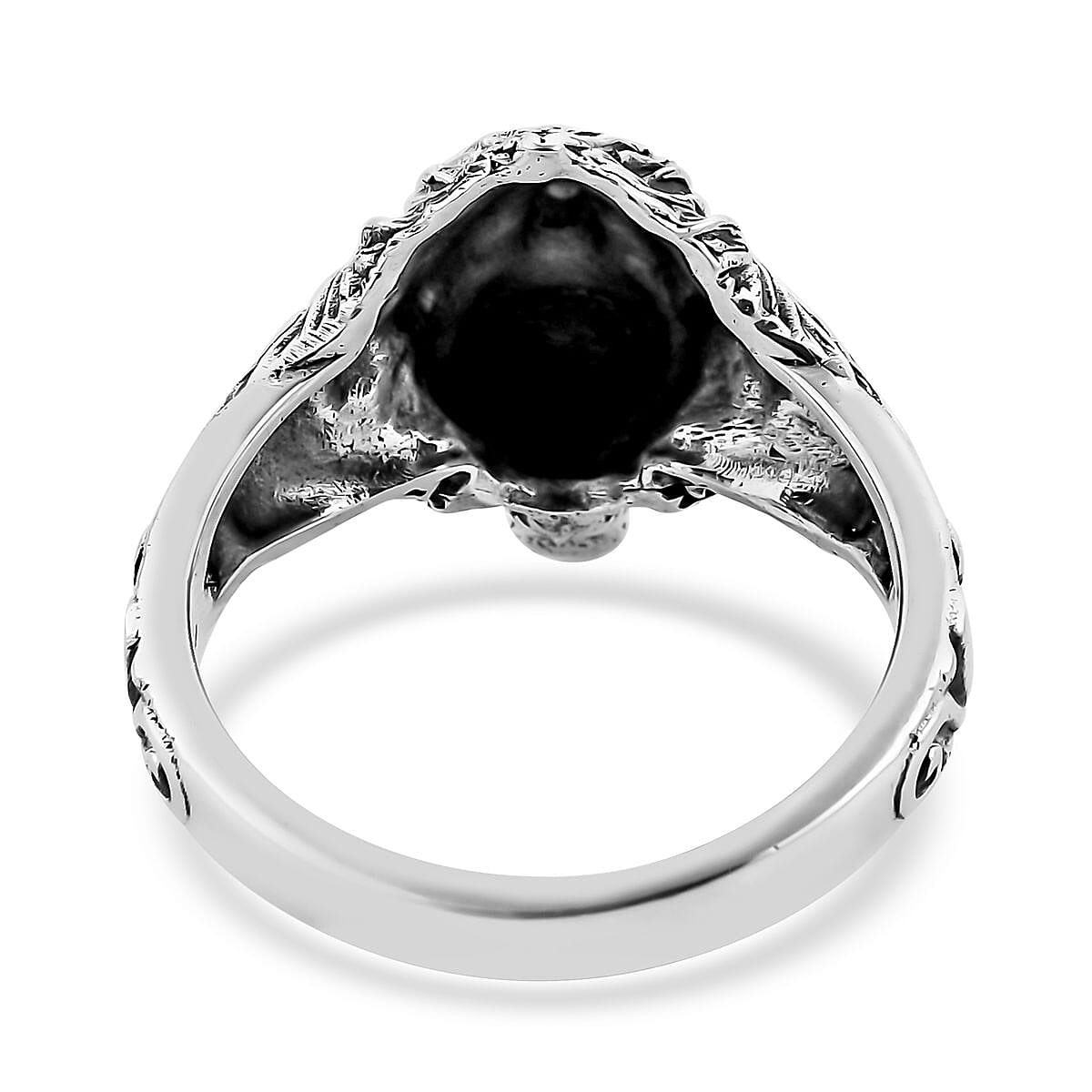 Bali Legacy Sterling Silver Dragon Men's Ring (Size 10.0) 12 Grams image number 4