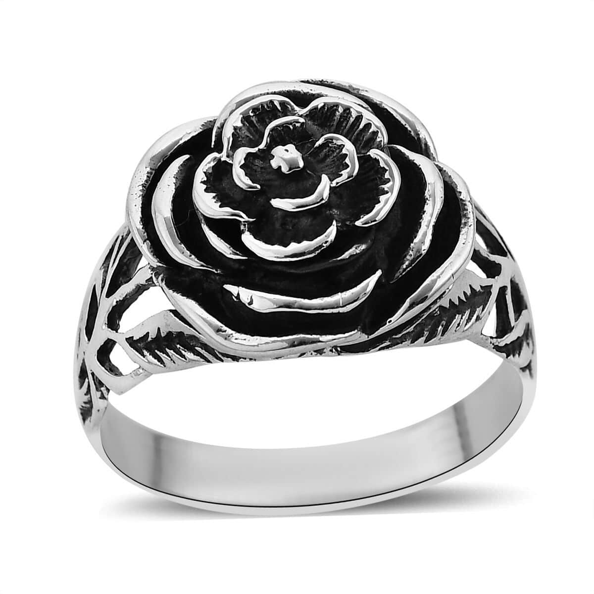 Bali Legacy Sterling Silver Rose Ring, Silver Ring, Flower Ring, Gifts For Her, Silver Jewelry 5.40 Grams image number 0