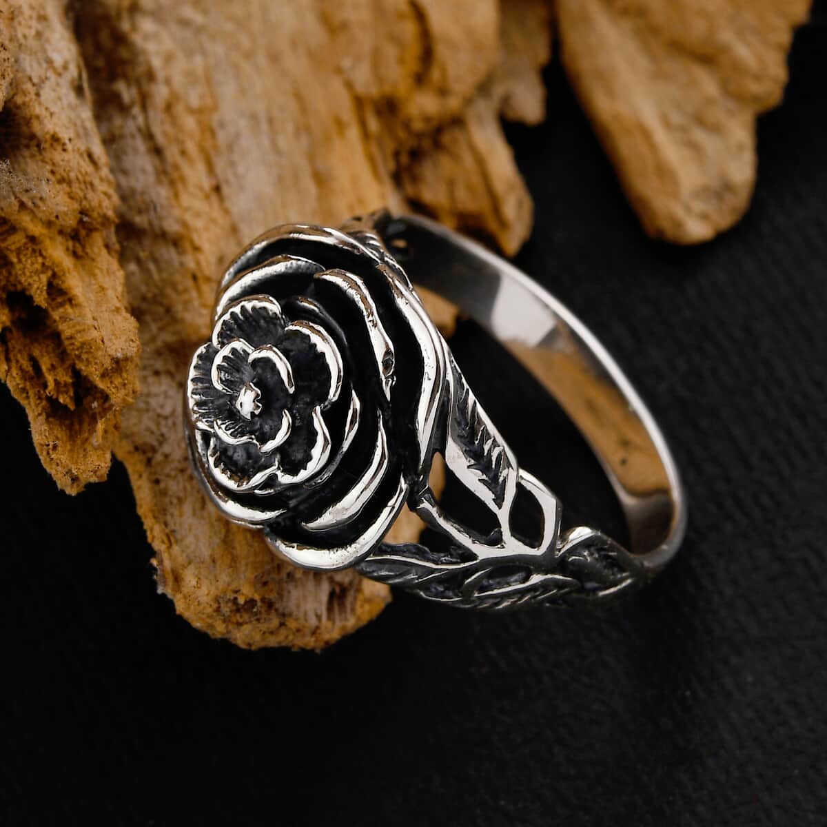 Bali Legacy Sterling Silver Rose Ring, Silver Ring, Flower Ring, Gifts For Her, Silver Jewelry 5.40 Grams image number 1