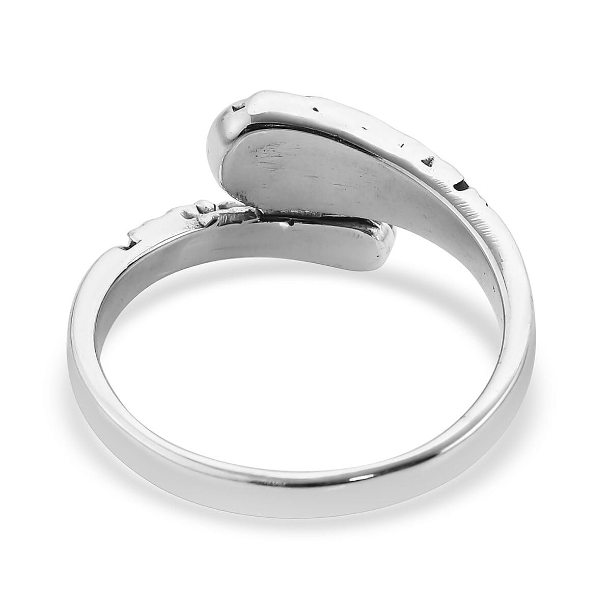 Bali Legacy Floral Bypass Ring in Sterling Silver, Silver Ring, Flower Ring, Gifts For Her, Silver Jewelry 4.90 Grams (Size 6.00) image number 4