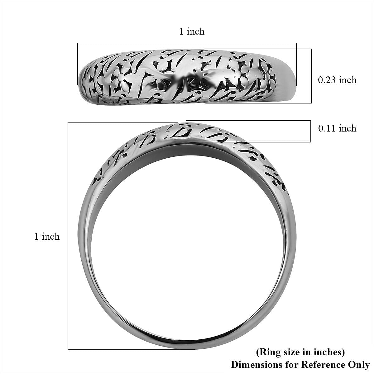 Bali Legacy Sterling Silver Floral Ring 4.50 Grams image number 5