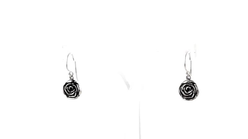 Bali Legacy Sterling Silver Floral Earrings 3.50 Grams