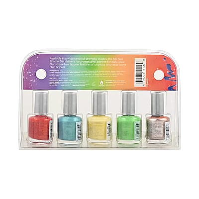 Set of 5 Nail Enamel and Hardener Nail Polish (Assorted Colors)