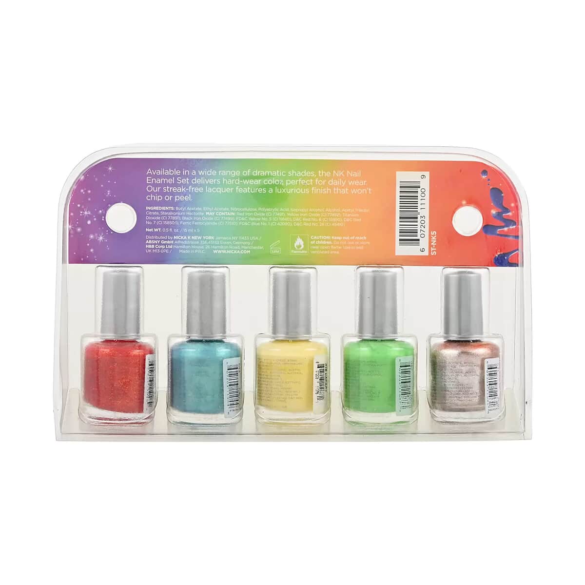 Set of 5 Nail Enamel and Hardener Nail Polish (Assorted Colors) image number 4