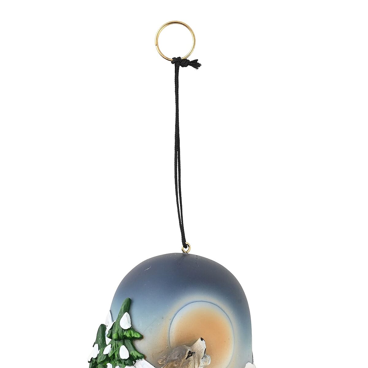 Hand Painted Resin Wolf Chime Bell image number 4