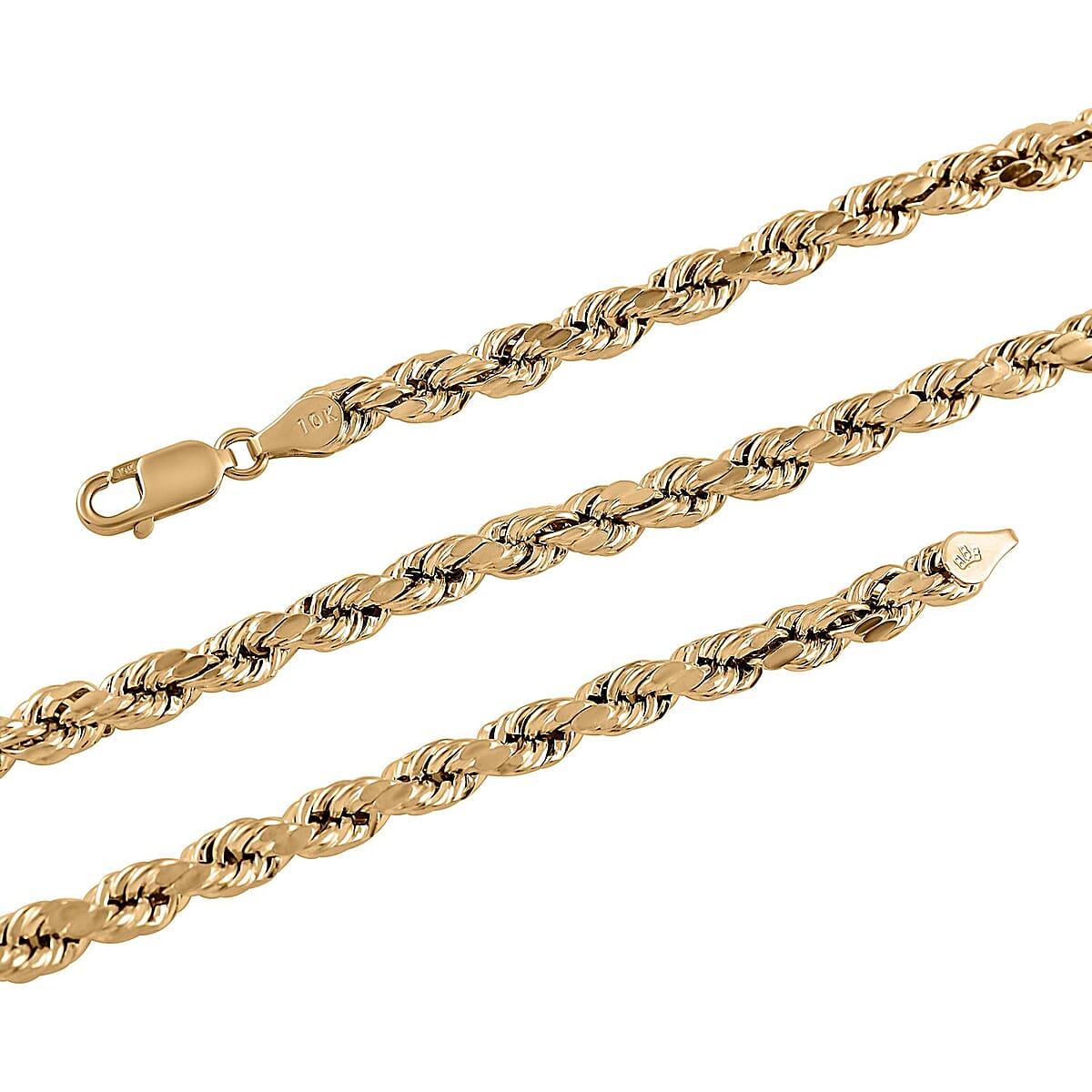 10K Yellow Gold 5mm Rope Chain Necklace 26 Inches 11.2 Grams image number 2