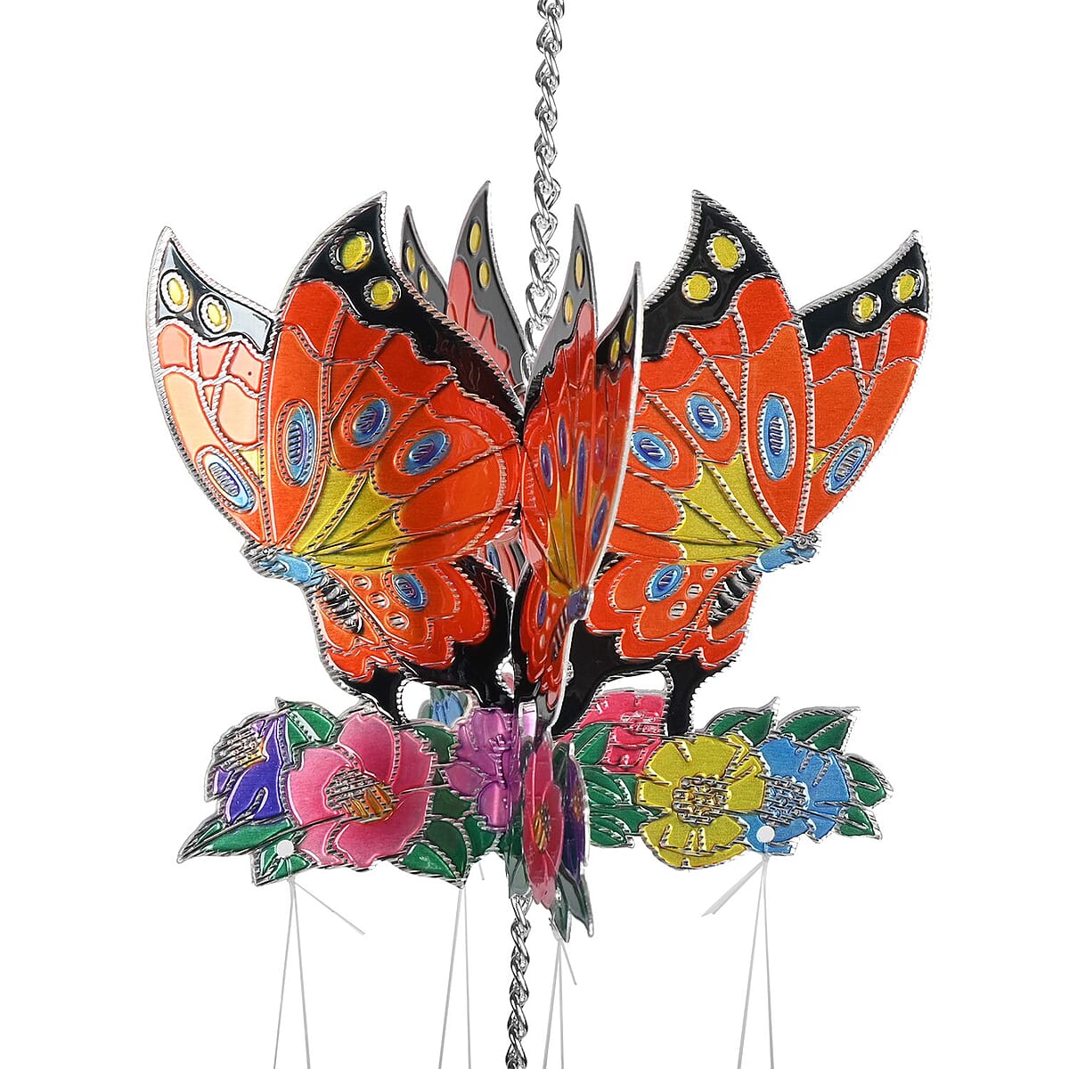 Hand Painted Resin 3-D Chime 30 - Butterfly image number 1