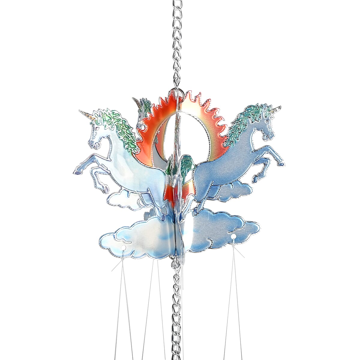 Hand Painted Metal 3-D Chime 30 - Unicorn image number 1