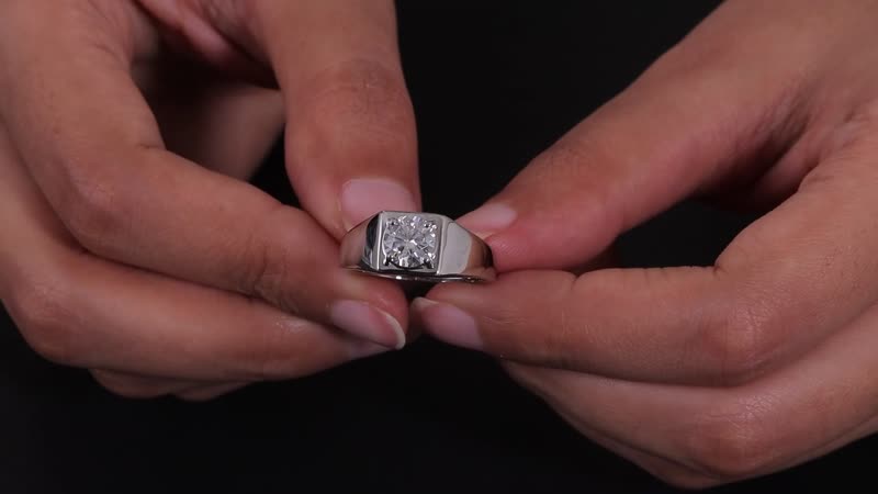 Moissanite Solitaire Ring in Platinum Over Sterling Silver (Size 10.0) 1.50 ctw (Del. in 10-15 Days)
