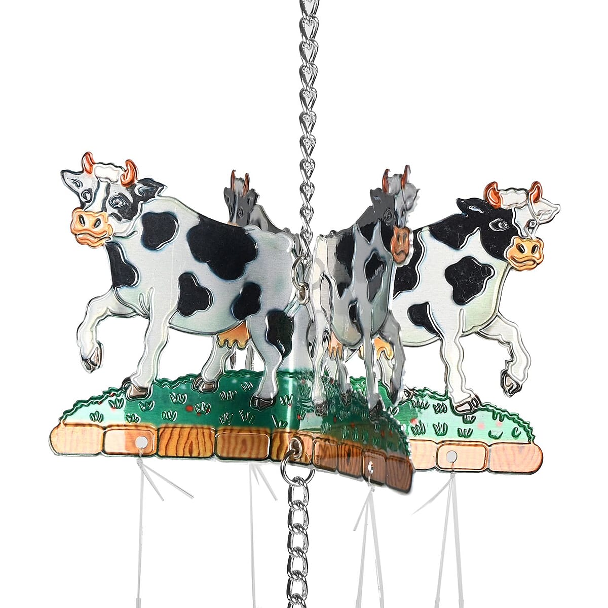 Hand Painted Metal 3-D Chime 30 - Cow image number 1