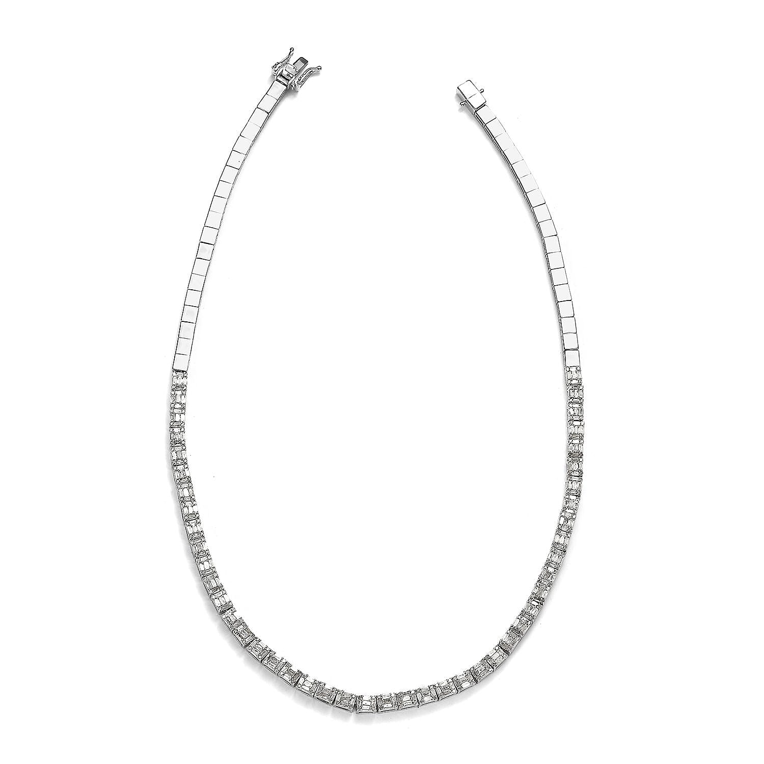 Diamond Necklace 16 Inches in Platinum Over Sterling Silver 4.00 ctw