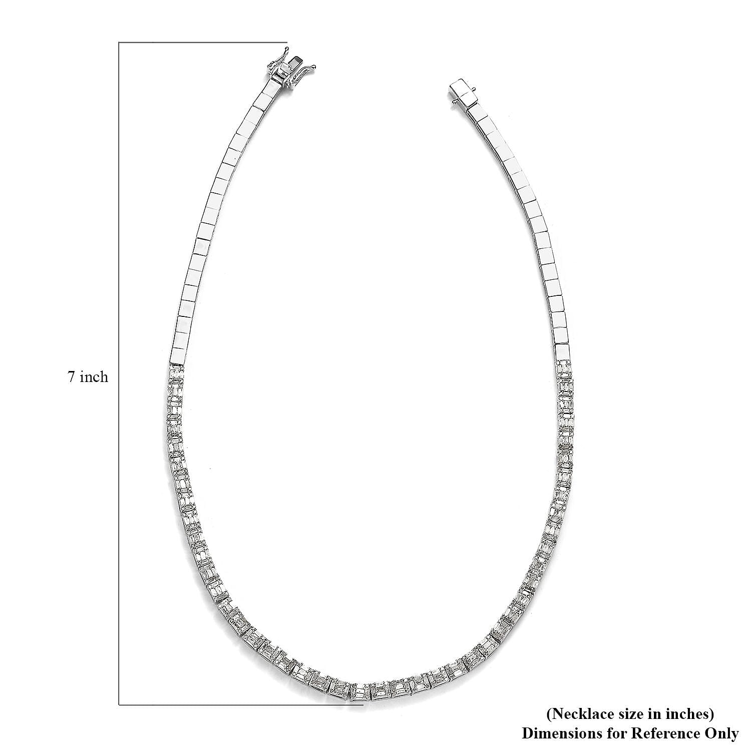 Diamond Necklace 16 Inches in Platinum Over Sterling Silver 4.00 ctw