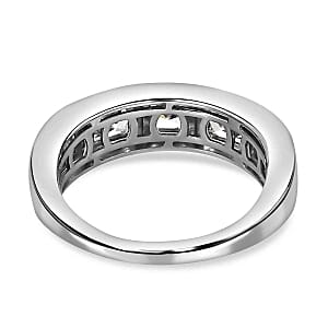 Simulated Diamond 2.76 ctw Ring in Rhodium Over Sterling Silver (Size 9)