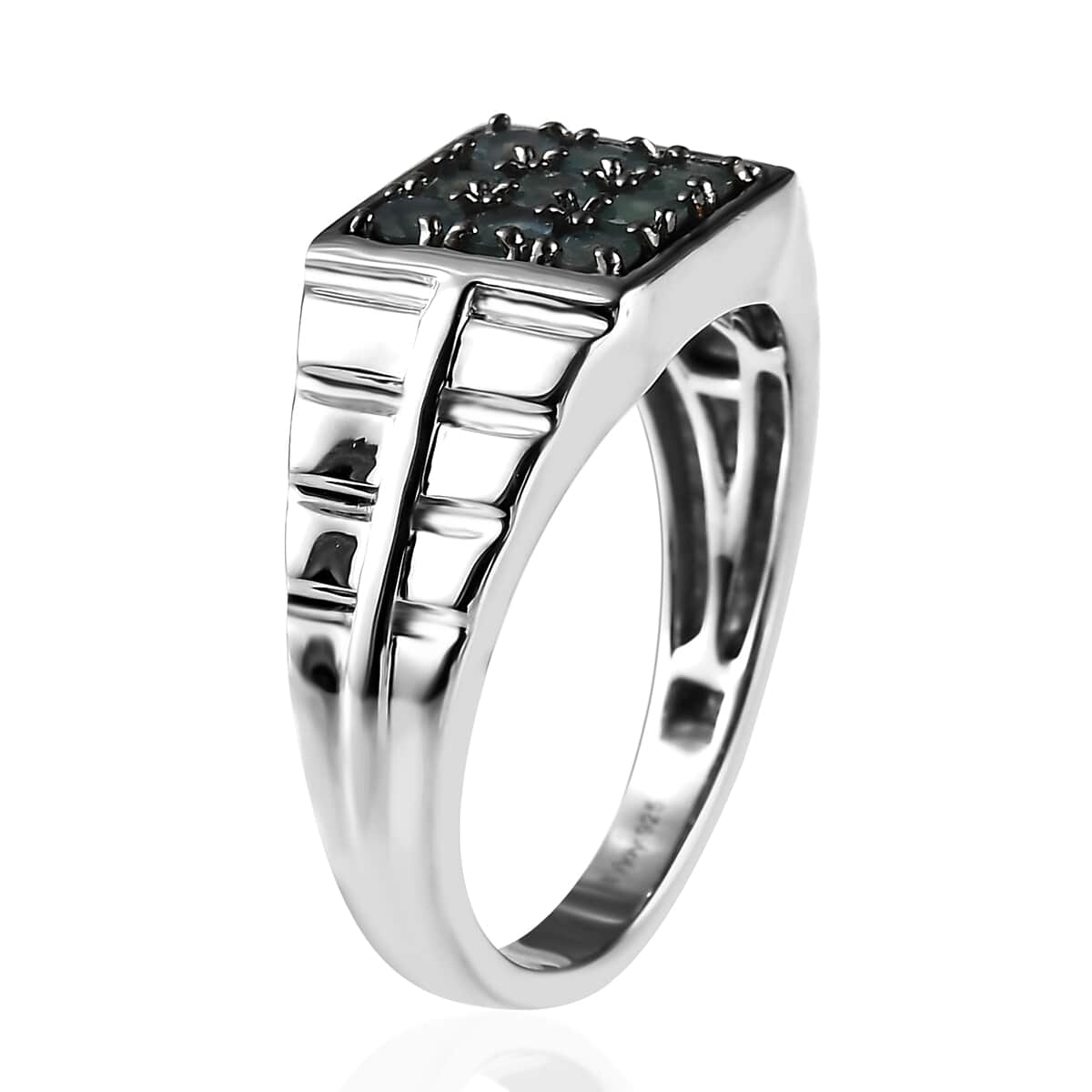 Narsipatnam Alexandrite Men's Ring in Platinum Over Sterling Silver 0.90 ctw image number 3