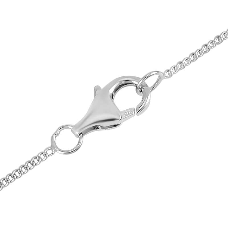 Lustro Stella Finest CZ 11.90 ctw Floral Necklace 18 Inches in Sterling Silver