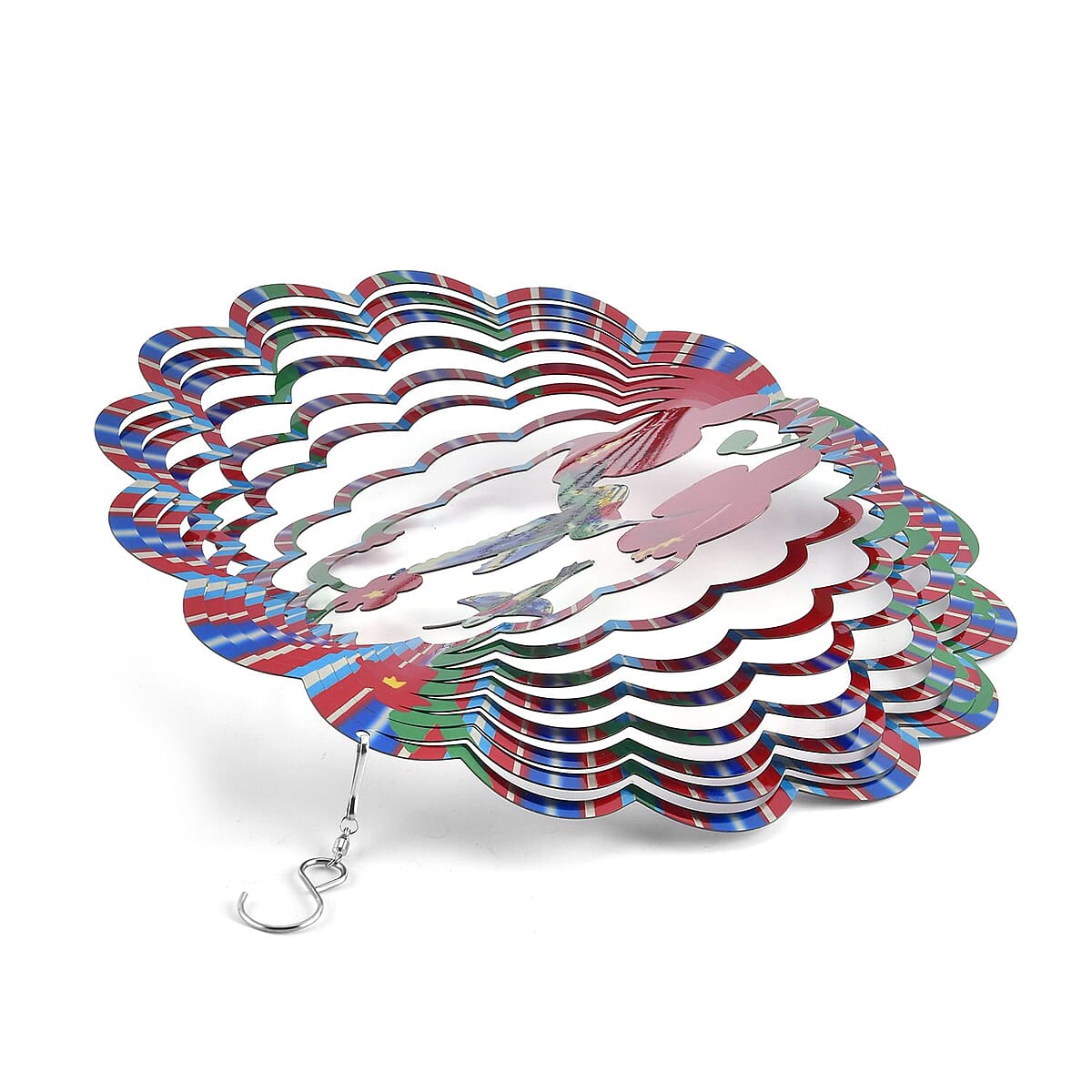 Set of 3 Decoration Butterfly and Birds Wind Spinner - Blue image number 7
